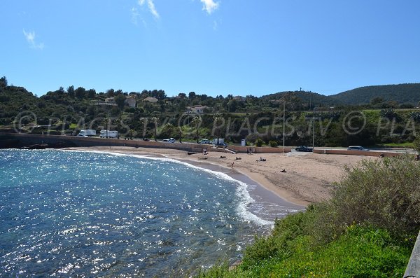 Sand beach in Agay in Dramont area