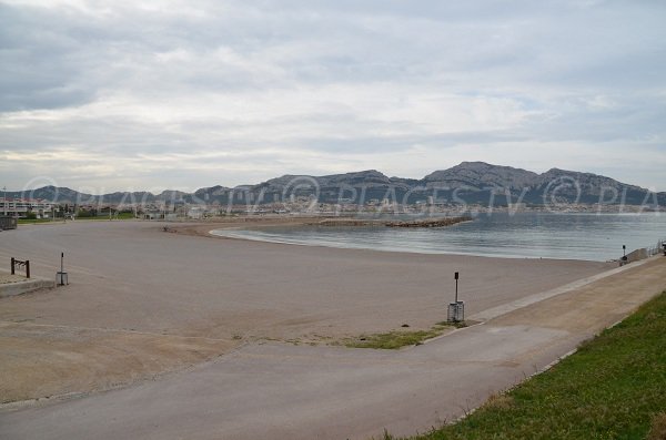 Prado Nord beach in Marseille in France