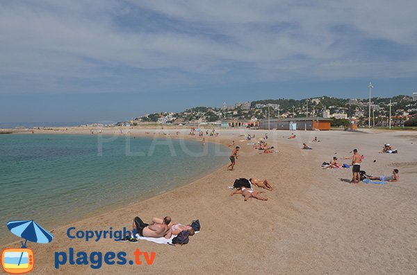 Spiaggia  del Prado Sud a Marsiglia - Francia