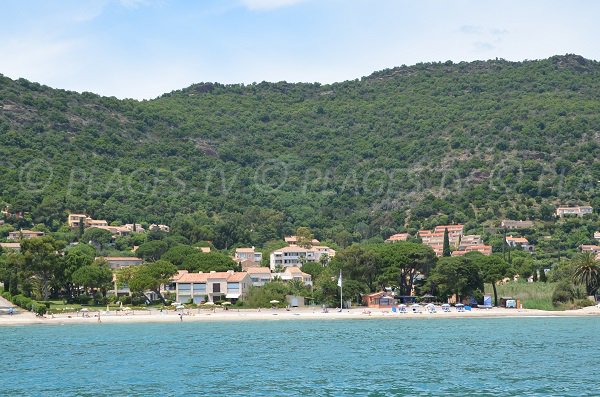 Central beach of Pramousquier in Lavandou