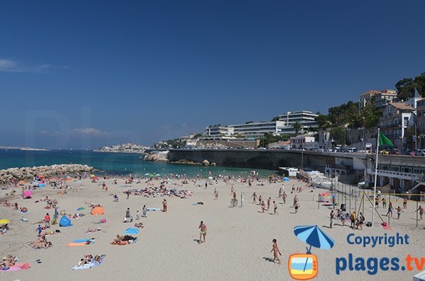 Photo de la plage du Prophete à Marseille en été