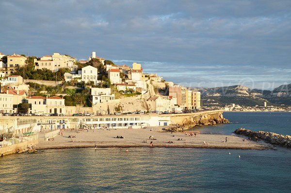 Prophète beach in Marseille in France