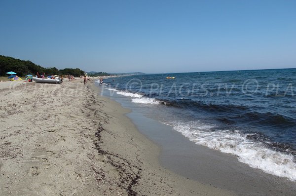 Plage de Prunete à Cervione vers le nord