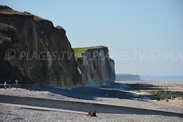 Plage de Quiberville au niveau des falaises