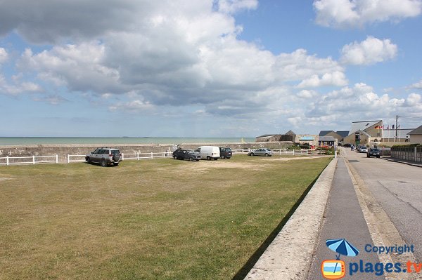 Parking de la plage de Quinéville