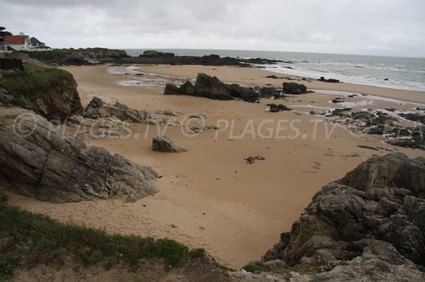 Photo de la plage dans la baie du Quiobert à Batz sur Mer