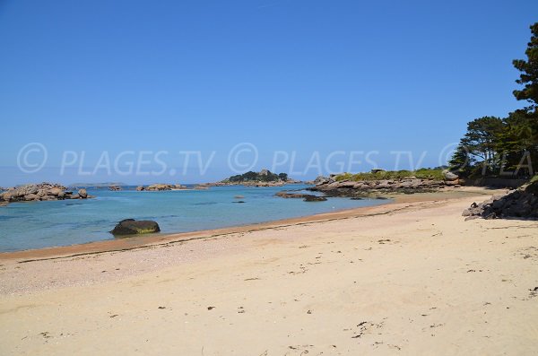 Quo Vadis beach in Trégastel in France