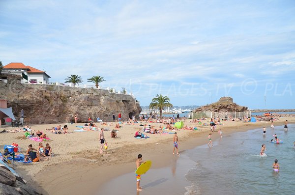 Raguette beach in Mandelieu in France