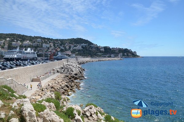 Photo of the Rauba Capeu beach in Nice in France