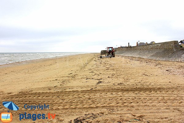 Plage de Ravenoville au niveau du Grand Hameau des Dunes