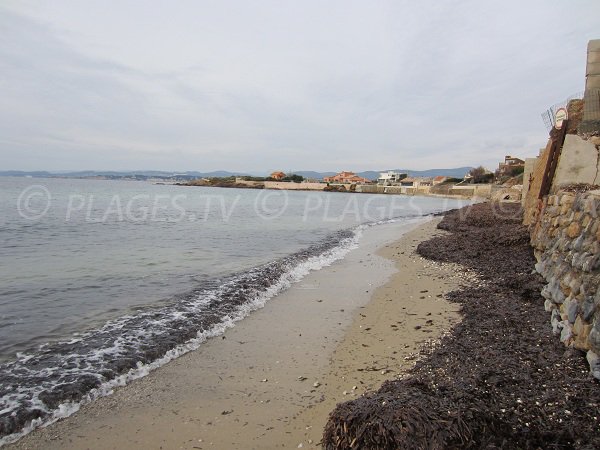 Plage du Rayolet à Six Fours les Plages dans le Var