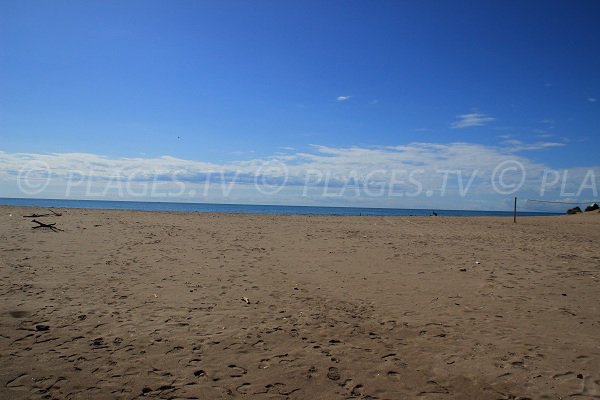 Beach next to campsite of Portiragnes in France