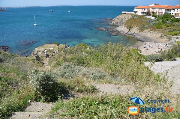 Zugang zum Strand von Reguers in Collioure