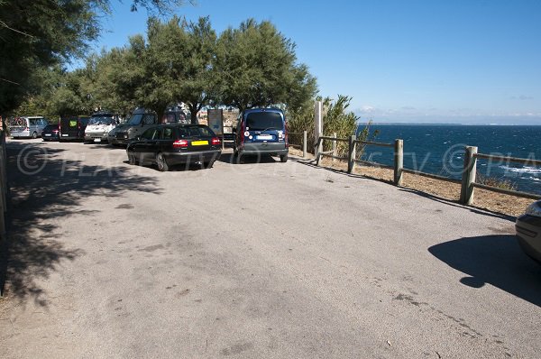 parcheggio sulla spiaggia di Reguers a Collioure