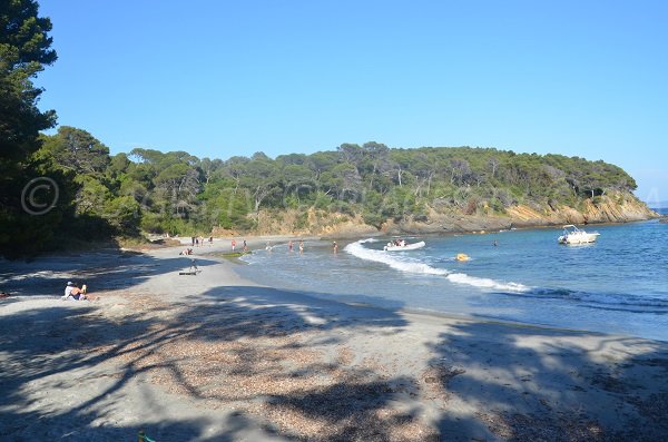 Plage sauvage à Bormes les Mimosas près de la pointe de la Galère