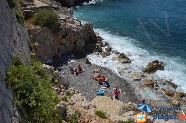 Plage de galets à la Réserve