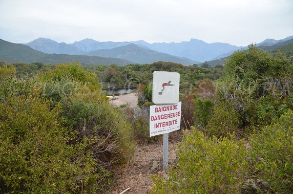 Baignade interdite sur la plage de Ricciniccia à Galeria