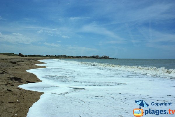 Plage de Riez à St Hilaire avec vue sur Sion sur l'Océan