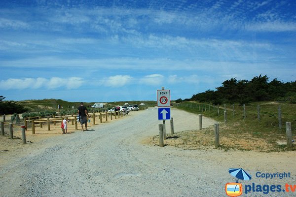 Parking of Riez beach in Saint Hilaire