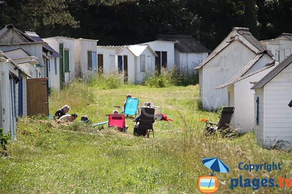 capanne della spiaggia Le Ris a Douarnenez