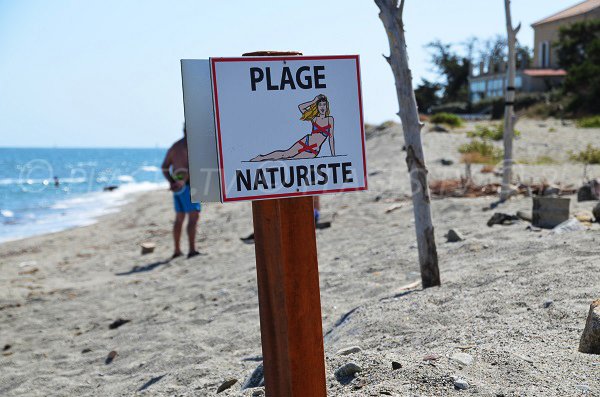 Naturist area of Riva Bella beach - Linguizzetta in Corsica