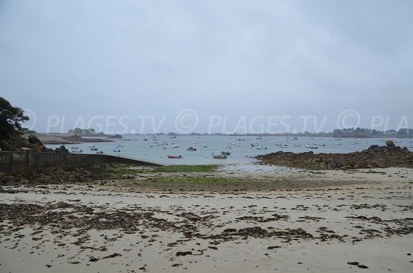 Plage de Port Blanc à marée descendante - Bretagne