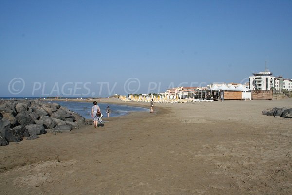 Plage privée Rochelongue au Cap d'Agde