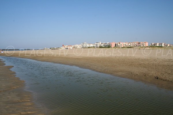 Plage dans le quartier de Rochelongue au Cap d'Agde - 34