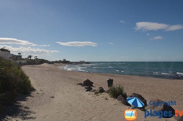 Photo de la plage au niveau de la pointe de Rochelongue - Cap d'Agde