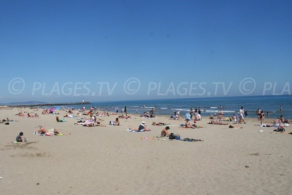 Roquille beach in Agde in France