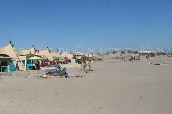 Environnement de la plage de la Roquille au Cap d'Agde