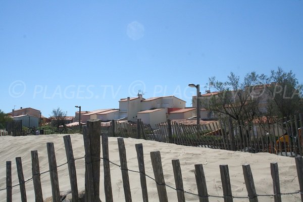 Arrière plan de la plage de la Roquille au Cap d'Agde