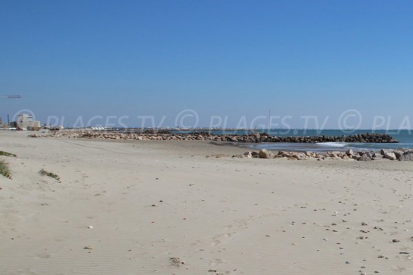 Roquilles beach in Carnon in France