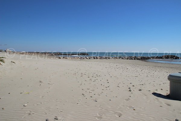 Roquilles beach in Palavas les Flots in France