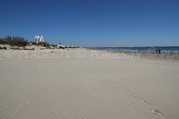 Plage de sable fin à la Grande Motte