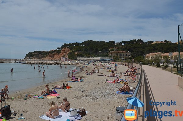 Promenade piétonne le long de la plage du Rouet