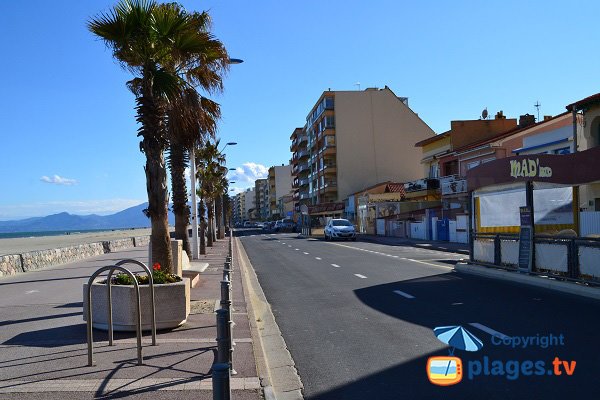 Seaside front of Canet en Roussillon near the beach of Roussillon