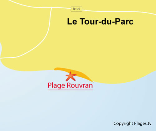 La plage Rouvran à Le Tour-du-Parc