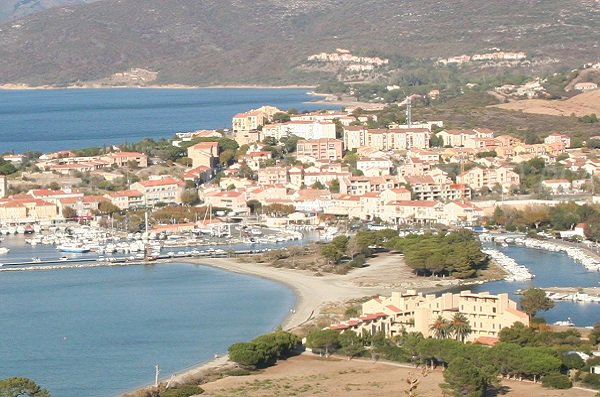 Roya beach and Saint Florent harbor in Corsica