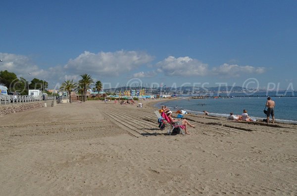 Karte des Strandes Sable d'Or in Mandelieu