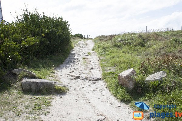 Accès à la plage des Sables Blancs - Loctudy