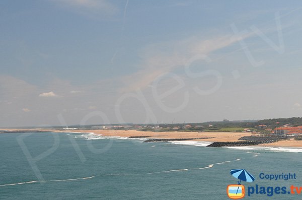 Sables d'Or beach in Anglet from Biarritz