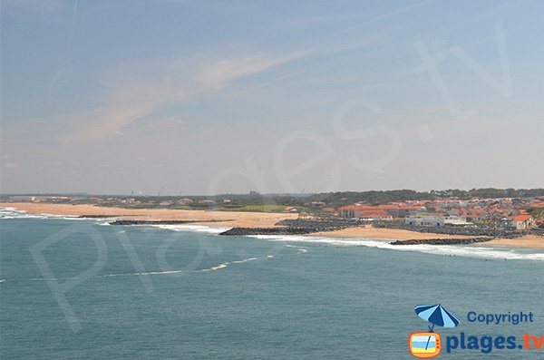 Plage surveillée de sable à Anglet