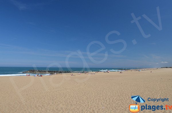 Plage de sable à perte de vue à Anglet