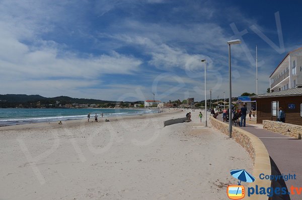 environment of Sablettes beach in La Seyne in Var department