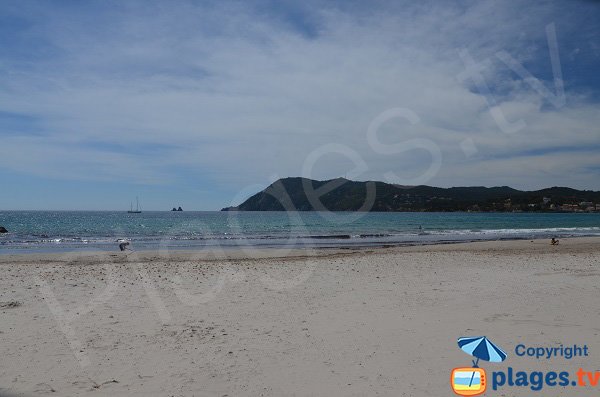 Plage des Sablettes avec vue sur le Cap Sicié - La Seyne