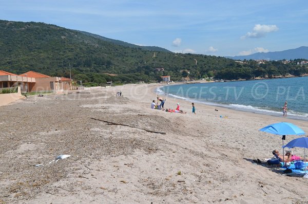 Plage de Sagone en Corse