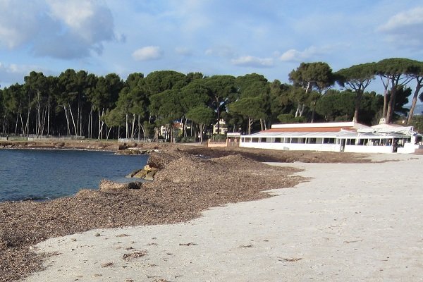 Sand beach in Saint Mandrier in France