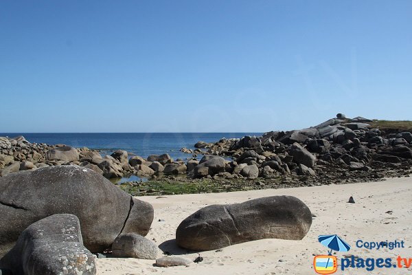 Crique de St Eden à marée basse en Bretagne - Plouescat