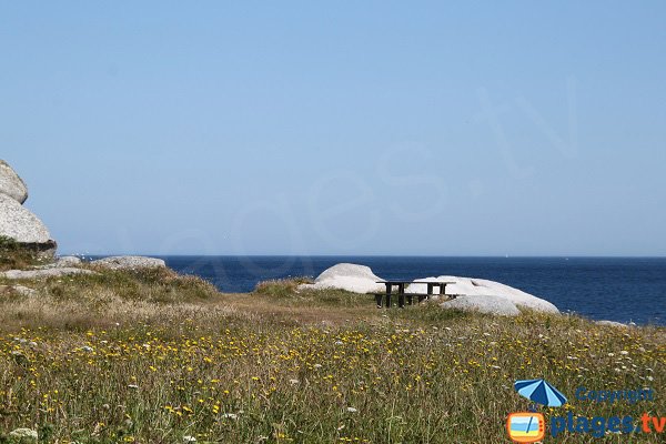 Aire de Pique nique en bord de mer - Plouescat